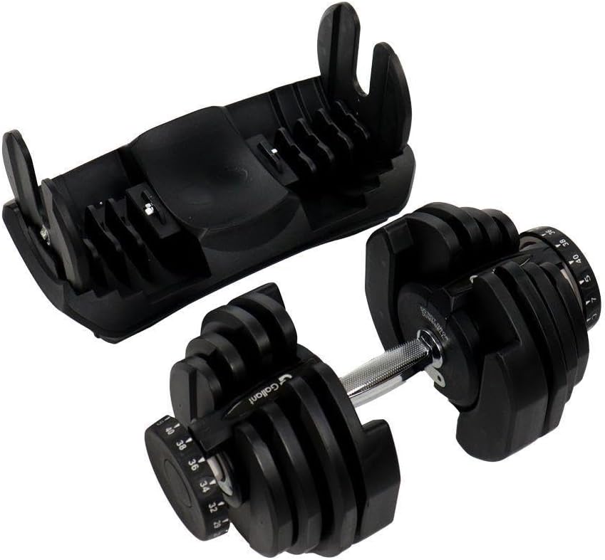 Halter Regulable 24kg Dumbbell Ajustable con Base