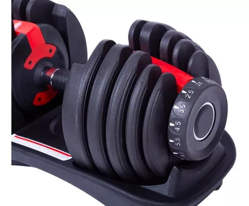 Halter Regulable 24kg Dumbbell Ajustable con Base