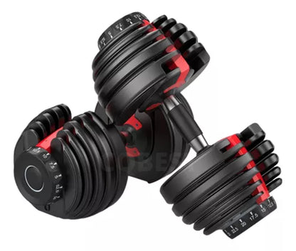 Halter Regulable 24kg Dumbbell Ajustable con Base